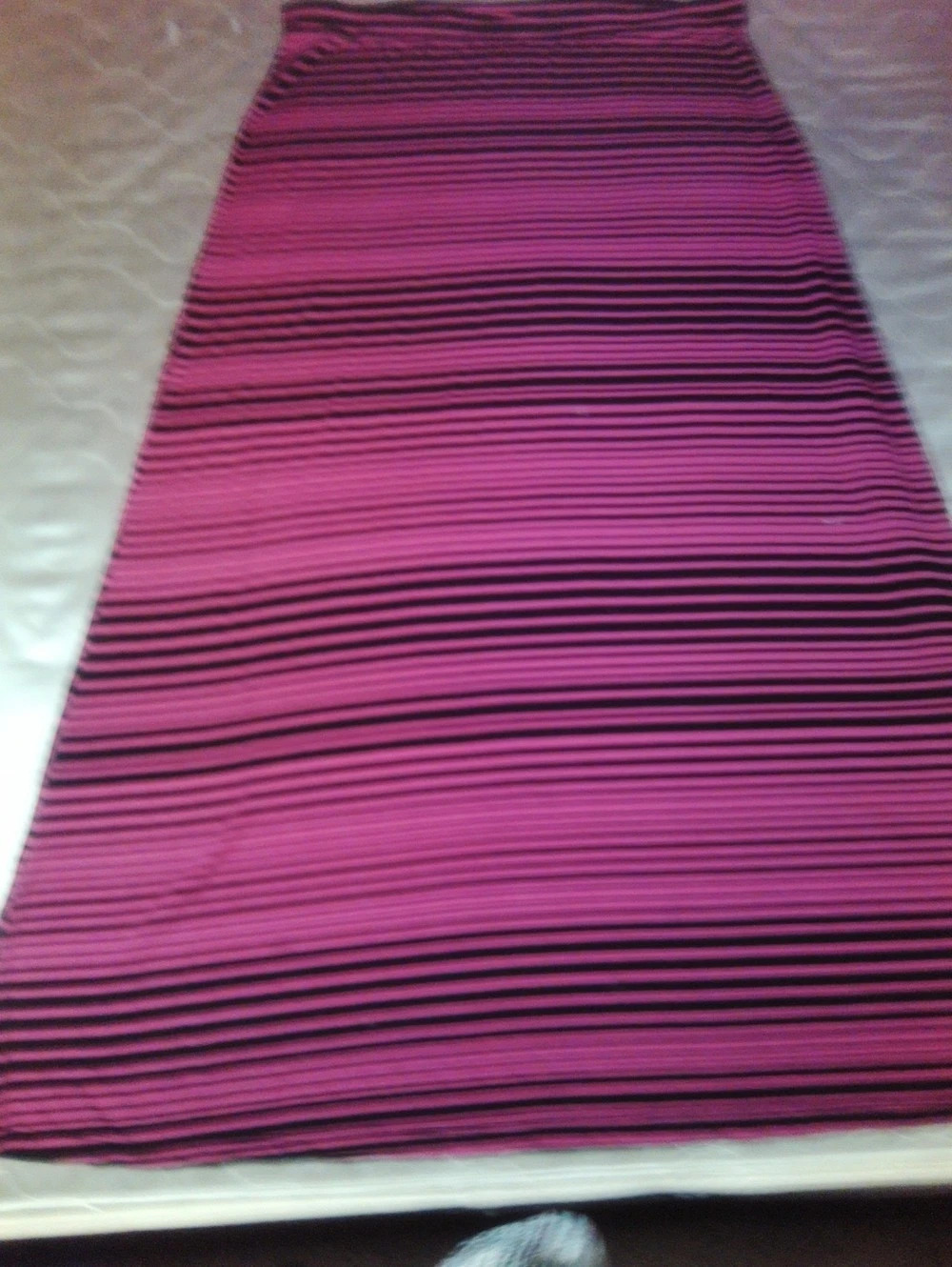 Striped Maxi Skirt in Pink & Black
